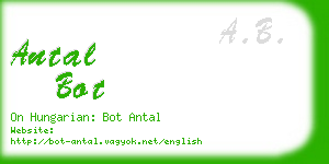 antal bot business card